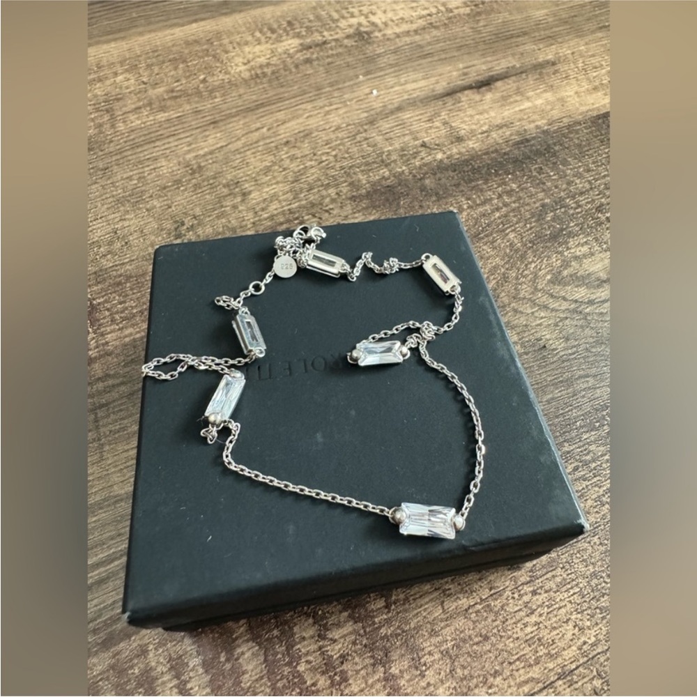 Alan Crocetti crystal necklace silver